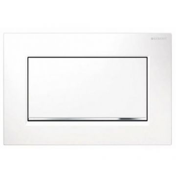 Clapeta actionare rezervor SIGMA 30 pentru spalare start-stop, alb lacuita  - Geberit