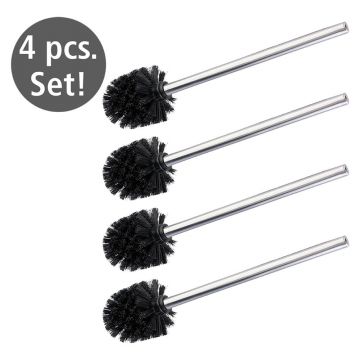 Perii de WC argintiu-lucios 4 buc. din oțel inoxidabil Ø8cm – Wenko