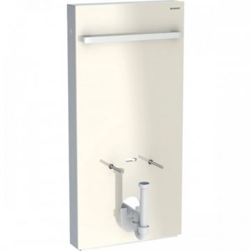 Rezervor Geberit Monolith pentru bideu suspendat 101cm cu suport pentru prosop si panou frontal din sticla - Culoare Monolith sticla sand grey