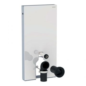 Rezervor Geberit Monolith Pentru WC Pe Pardoseala 101cm Cu Panou Frontal De Sticla - Culoare Monolith sticla alba