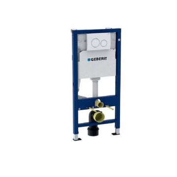 Rezervor incastrat Geberit Duofix Delta Plus cu clapeta Delta 20 alba si sistem fixare incluse