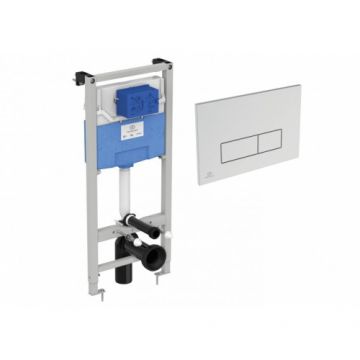 Rezervor incastrat pentru WC Prosys cu clapeta de actionare Oleas M2 crom - Ideal Standard