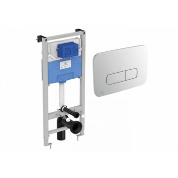 Rezervor incastrat pentru WC Prosys cu clapeta de actionare Oleas M3 crom - Ideal Standard