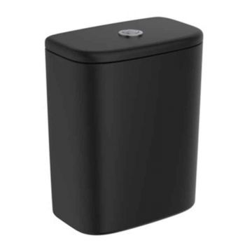 Rezervor WC Ideal Standard, pentru WC stativ Tesi, alimentare inferioară, negru mat