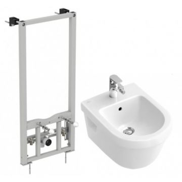 Set bideu Villeroy & Boch Omnia Architectura suspendat + cadru Ideal Standard - Montaj suspendat