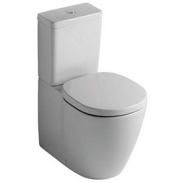 Set Vas Wc Ideal Standard Connect Space Back-To-Wall cu rezervor si capac soft-close - Montaj pe pardoseala