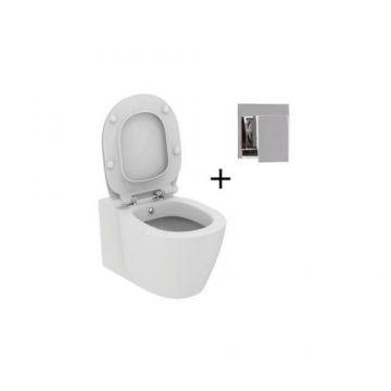 Set vas Wc Ideal Standard Connect suspendat cu functie de bideu + baterie bideu Skyline - Montaj suspendat