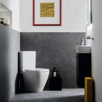 Set Vas Wc Ideal Standard i.Life S Rimless cu rezervor de colt - Montaj pe pardoseala