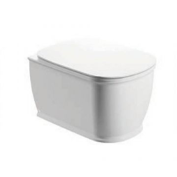 Set vas WC Karag Genesis CH 1015R, rimless cu capac soft-close, alb - Montaj suspendat