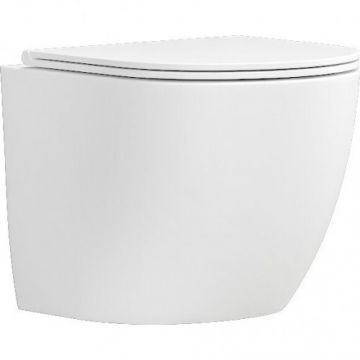 Set vas Wc Karag Rimless suspendat cu capac - Montaj suspendat