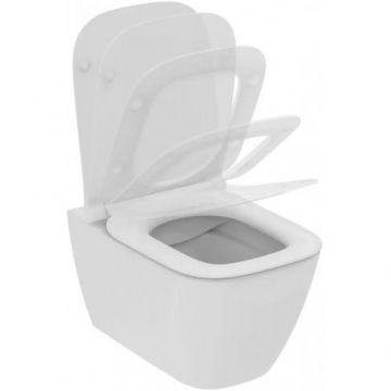Set vas wc rimless Ideal Standard I.Life B cu capac slim soft-close + rezervor incastrat Prosys - Montaj suspendat
