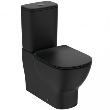 Set wc Ideal Standard Tesi Aquablade stativ, negru - Montaj pe pardoseala