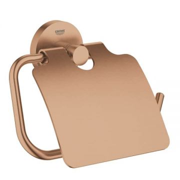 Suport hartie igienica cu aparatoare Grohe Essentials cupru mat