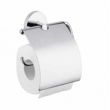 Suport hartie igienica cu aparatoare satinat HANSGROHE Logis