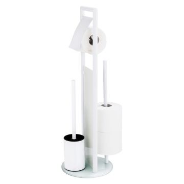 Suport pentru hârtie igienică alb din oțel inoxidabil Ravina – Wenko