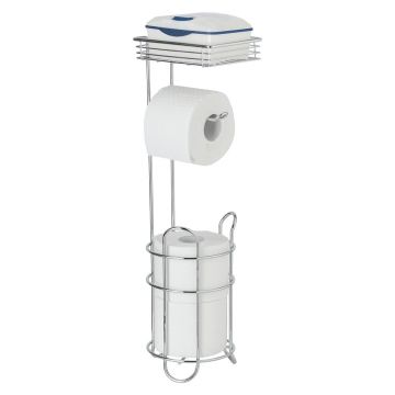 Suport pentru hârtie igienică argintiu din oțel cromat – Wenko