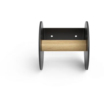 Suport pentru hârtie igienică negru de montat pe perete Bull – LIND DNA