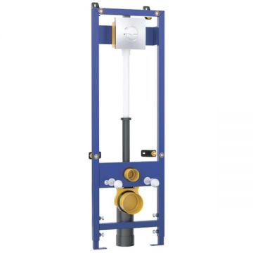 Cadru incastrat pentru WC suspendat, cu supapa de golire integrata 3 6L, fara rezervor de apa, racord 1     7231