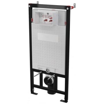 Cadru WC suspendat,  montare ingropata, negru, 51x117.6x12.5 cm  , Deante