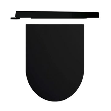 Capac WC, Hatria, Fusion Futura, cu soft close si quick release, negru mat