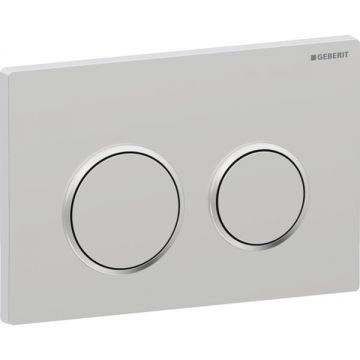 Clapeta actionare dubla rezervor wc, crom   mat cu inel de design crom   lucios, Geberit Omega20