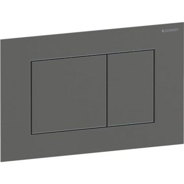 Clapeta actionare dubla rezervor wc, crom negru periat, Geberit Sigma40