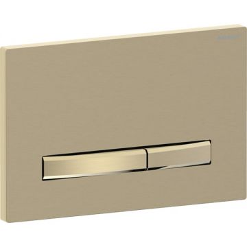 Clapeta actionare dubla rezervor wc, placa de fixare, placa de acoperire si tasta alama , Geberit Sigma50