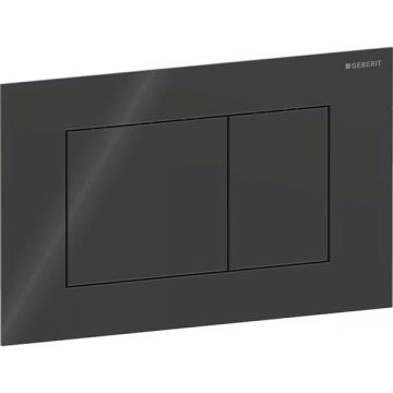 Clapeta actionare dubla rezervor wc, sticla neagra, Geberit Sigma40