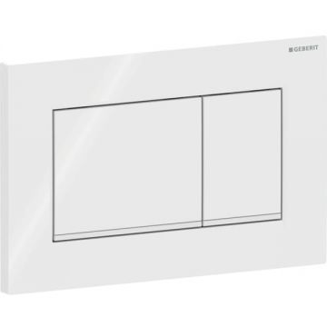 Clapeta actionare rezervor wc alb lucios  cu banda de design alb mat Geberit Sigma20
