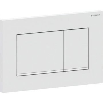 Clapeta actionare rezervor wc alb mat cu banda de design alb lucios Geberit Sigma20