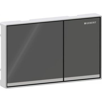 Clapeta actionare rezervor wc, lava   sticla lucioasa cu banda de design sticla acoperita cu oglinda, Geberit Omega60