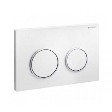 Clapeta cu dubla actionare Geberit, Omega, alb-crom, lucios-alb