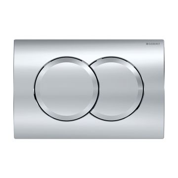 Clapetă de acționare, Geberit, Delta01, crom lucios, 115.107.21.1
