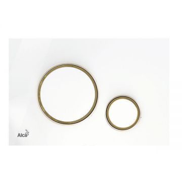 Clapeta de actionare, Alcadrain, alb/auriu lucios