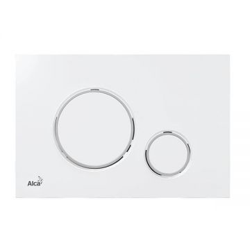 Clapeta de actionare, Alcadrain, alb/cromat lucios