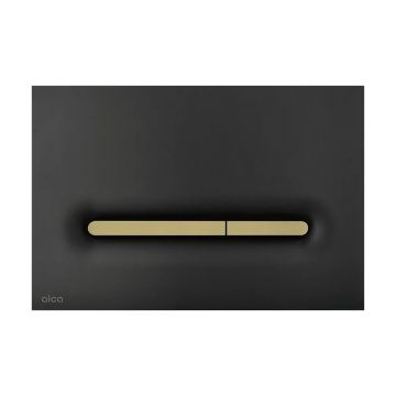 Clapeta de actionare, Alcadrain, Linka, pentru rezervor incastrat, negru mat   auriu mat