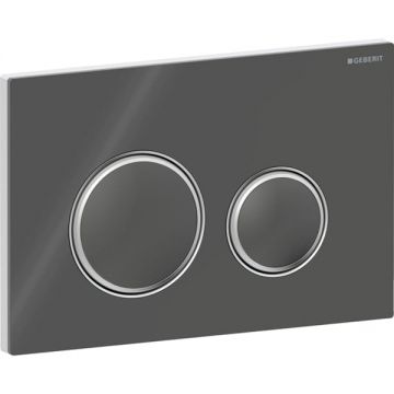 Clapeta de actionare rezervor wc ardezie neagra si crom lucios, Geberit Sigma50