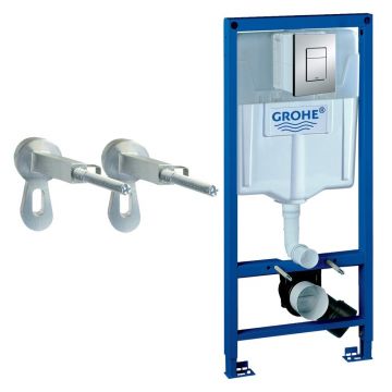 Set rezervor incastrat Grohe Rapid SL pentru vas WC cu clapeta cromata Skate Cosmopolitan