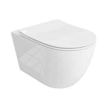 Set vas WC, Spectrum, Sierra Grande 2.0, Tornado Flush, cu capac soft close, quick release, alb