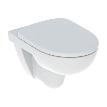 Set vas wc suspendat, Geberit, Selnova, rimless, capac soft close si quick release, alb