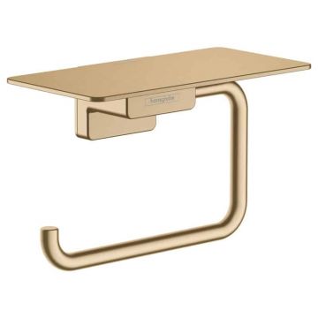 Suport hartie igienica cu polita Hansgrohe AddStoris Bronz Mat