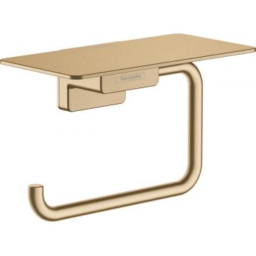 Suport hartie igienica cu raft Hansgrohe AddStoris, brushed bronze - 41772140