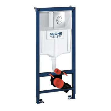 Set rezervor incastrat Grohe Rapid SL pentru vas WC cu clapeta cromata Skate Air