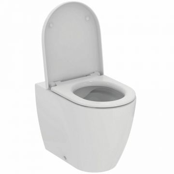 Set vas WC pe pardoseala Ideal Standard Ellisse rimless cu capac softclose alb
