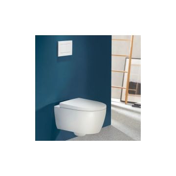Set vas WC suspendat Geberit iCon TurboFlush cu capac softclose alb lucios