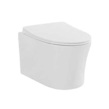 Set vas wc suspendat rimless si capac softclose Quick Release Fluminia Isolda