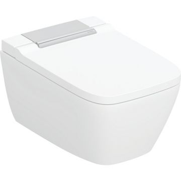 Vas wc suspendat cu capac softclose si functie bideu Geberit AquaClean Sela Square crom