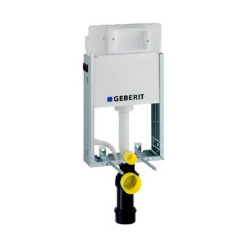 Rezervor incastrat Geberit Delta cu cadru Kombifix Basic pentru wc suspendat 108 cm, montaj in caramida