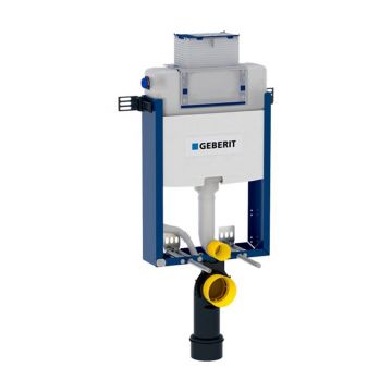 Rezervor incastrat Geberit Omega cu cadru Kombifix pentru wc suspendat 98 cm, montaj in caramida, inaltime redusa