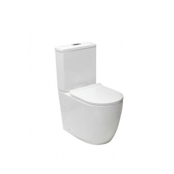 Set vas WC pe pardoseala Rune Ivaldi monobloc alb cu capac slim softclose